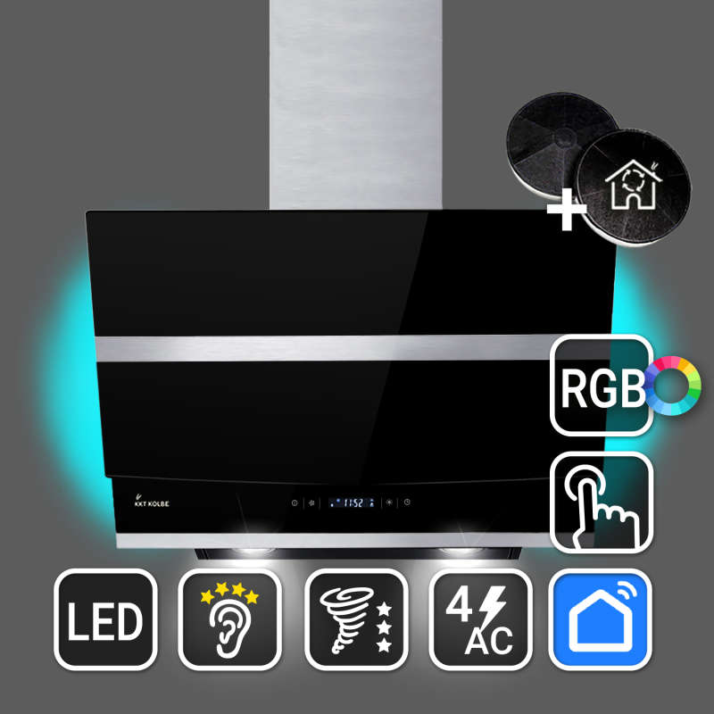 Okap kuchenny 60cm HERMES608SM Oswietlenie ambientowe RGBW