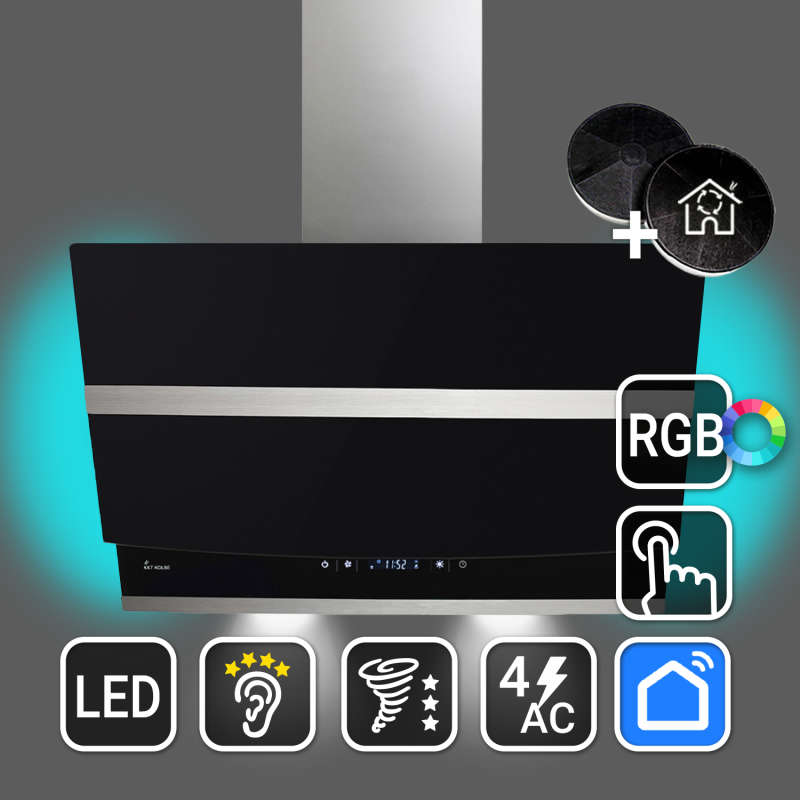 Okap kuchenny 80cm HERMES808SM Oswietlenie ambientowe RGBW